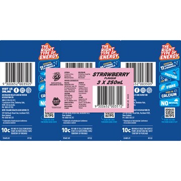 Up&Go Liquid Breakfast Strawberry 250mL x 3 pack