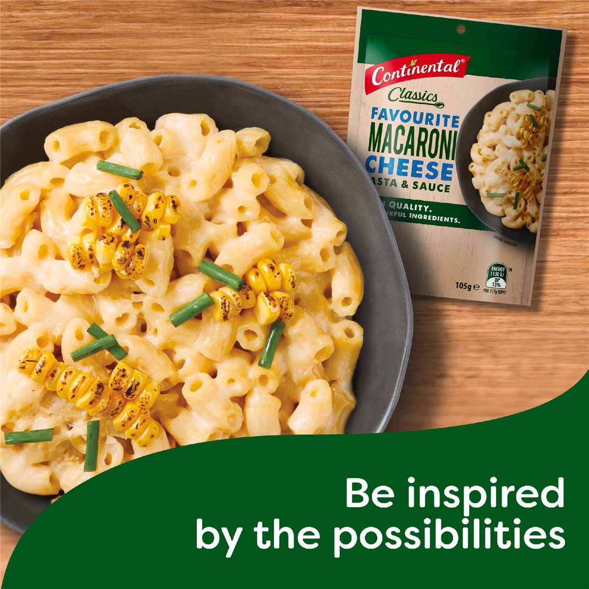 Continental Classics Pasta & Sauce Macaroni Cheese Serves 2 105 g