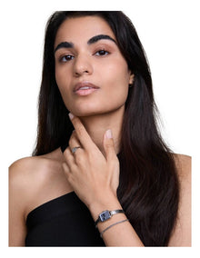 Quadro Mini Mirror Watch 15x18mm in Silver