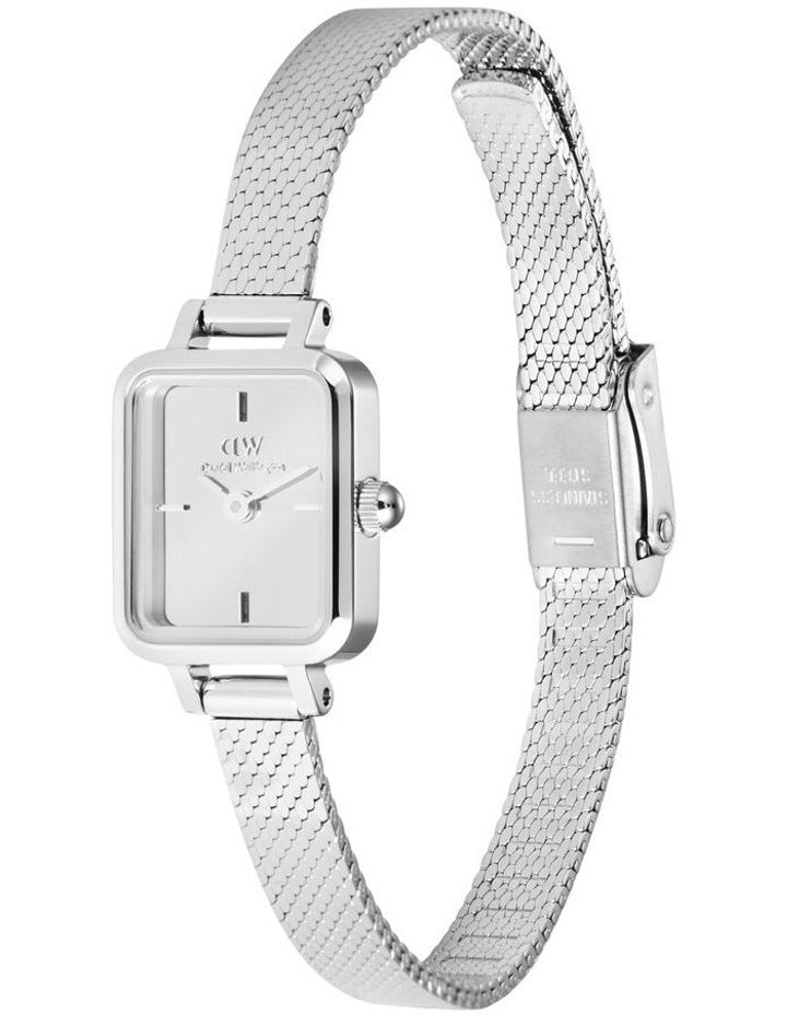 Quadro Mini Mirror Watch 15x18mm in Silver