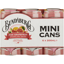 Bundaberg Pink Grapefruit Sparkling Drink 200ml x6 Pack