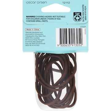 Oscar Orsen Hair Elastic Large Flat Brown 10 pack
