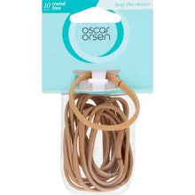 Oscar Orsen Large Flat Hair Elastics Blonde 10 pack