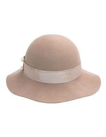 Saige Wool Cloche in Beige