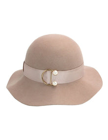 Saige Wool Cloche in Beige