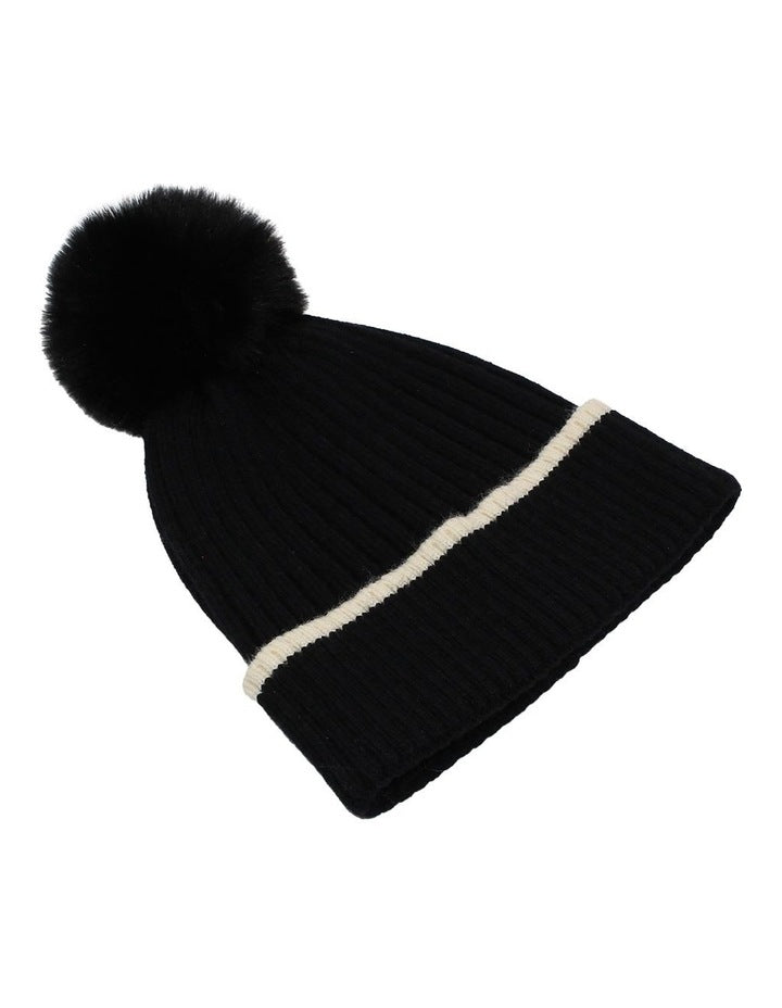 Nora Knit Beanie in Black