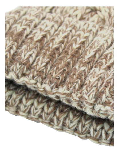 Serena Cable Knit Beanie in Camel Brown
