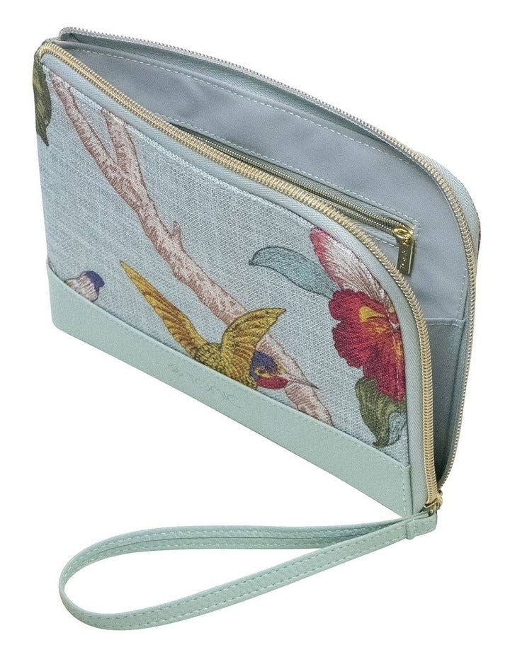 Duet Pouch Birdsong Coastal in Teal