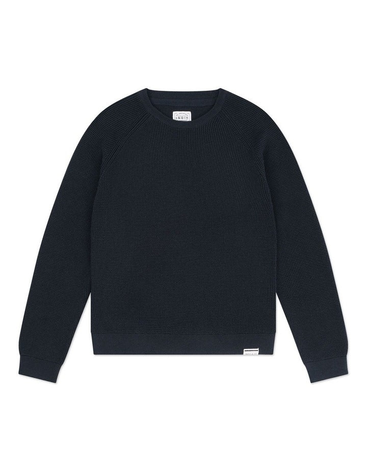 The Summit Raglan Knit (8-16 Years) in Dark Navy