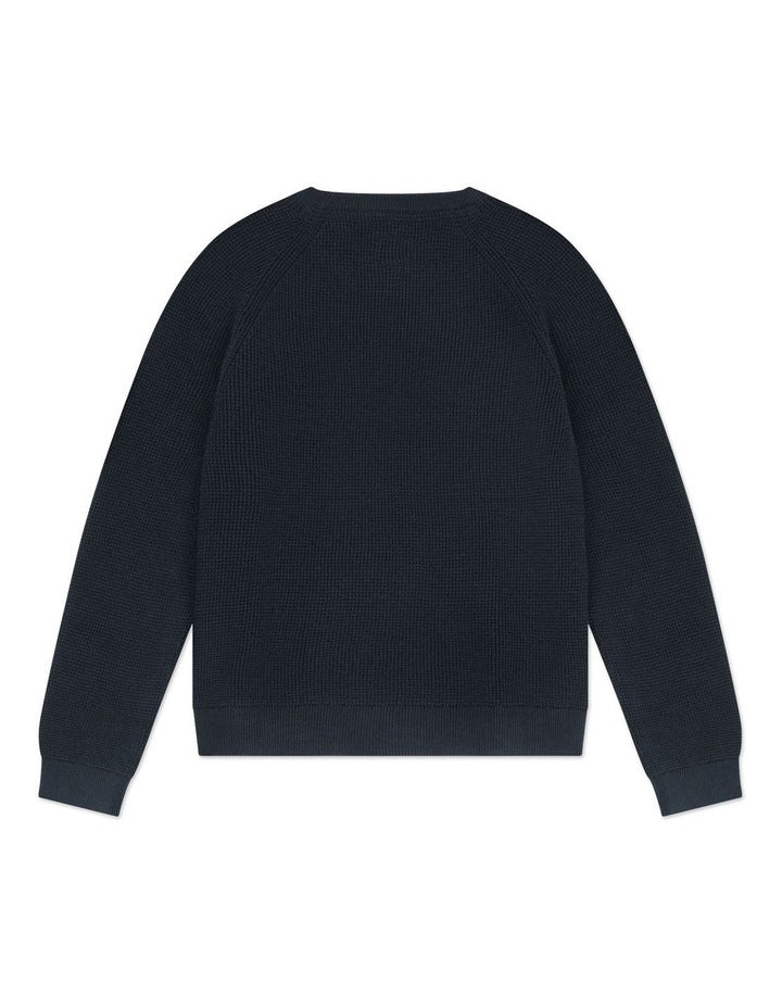 The Summit Raglan Knit (8-16 Years) in Dark Navy