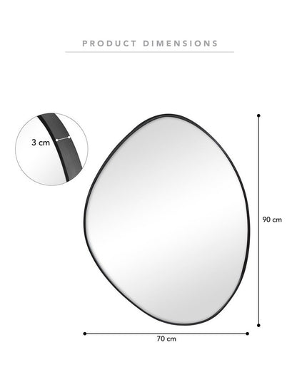 Kai Pebble Mirror 90cm in Black
