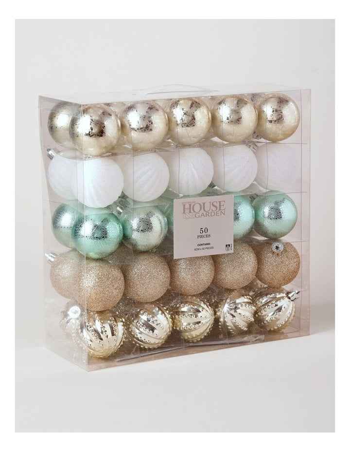 Eucalyptus 50pk Shatterproof Ornaments 6cm in Asst. Colours