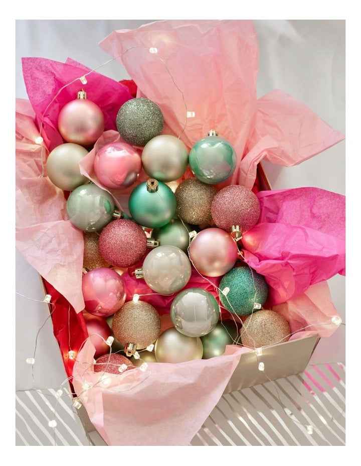 Candyland Christmas 50pk Shatterproof Ornaments 6cm in Pastel