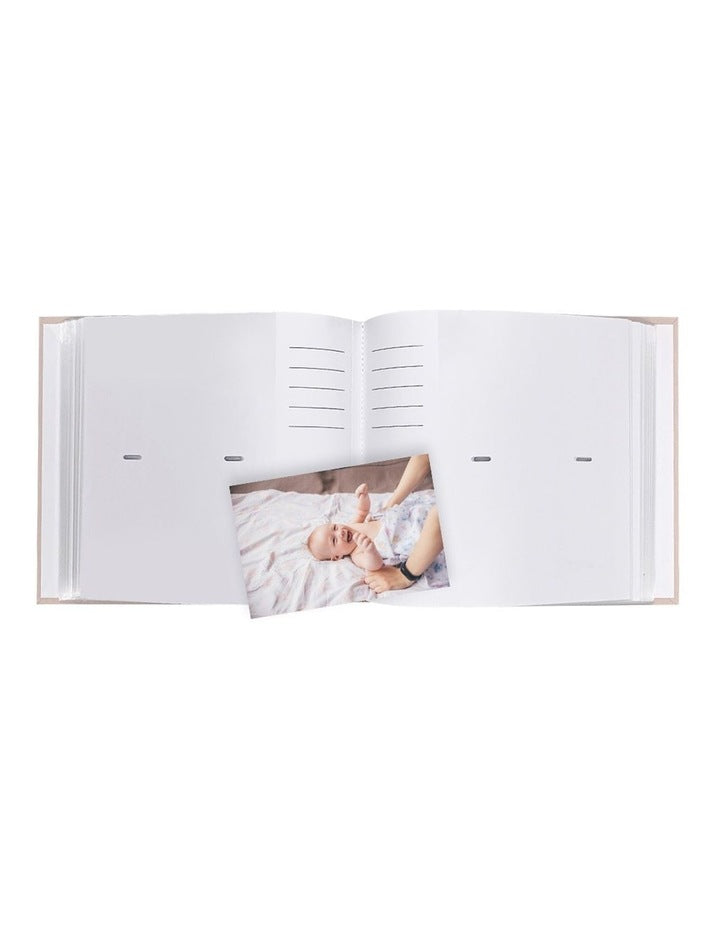 Plush Linen Photo Album 200 Photo Capacity in Peony