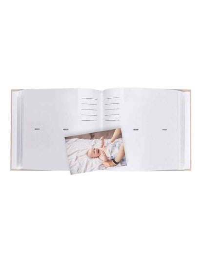 Plush Linen Photo Album 200 Photo Capacity in Peony