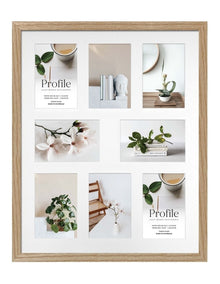 Australian Made Timber Collage Photo Frame 16x20"/4x6"(8) in Natural Oak