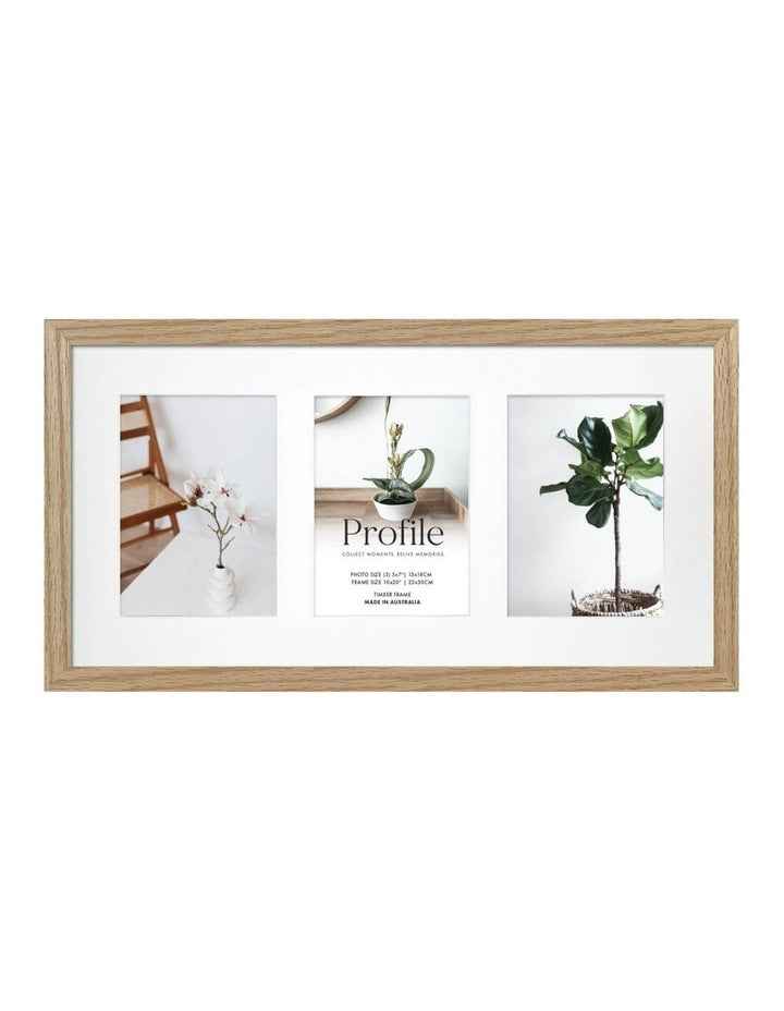 Timber Collage Photo Frame 10x20/5x7(3) in Natural Oak