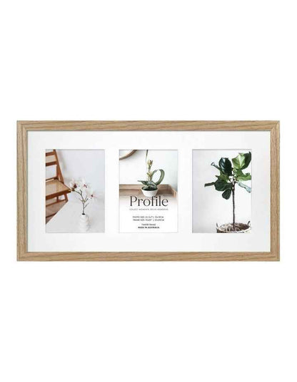 Timber Collage Photo Frame 10x20/5x7(3) in Natural Oak