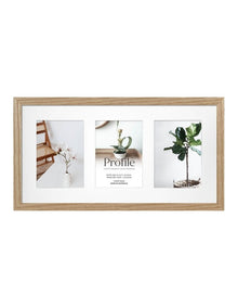Australian Made Timber Collage Photo Frame 10x20"/5x7"(3) in Natural Oak