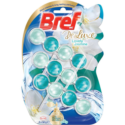 Bref Deluxe Lovely Jasmine Toilet Cleaner Block 50g x 3 pack