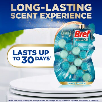 Bref Deluxe Lovely Jasmine Toilet Cleaner Block 50g x 3 pack