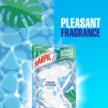 Harpic Fresh Power Coconut & Sea Salt Toilet Cleaner Block 2 pack