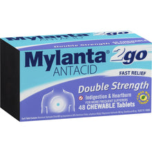 Mylanta 2go Antacid Double Strength Chewable Tablets Lemon Mint 48 Pack