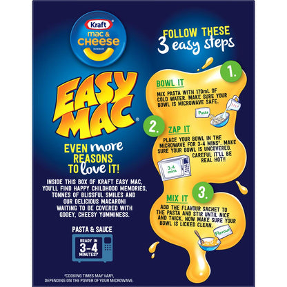 Kraft Easy Mac & Cheese Macaroni Pasta Cheesy Chicken Noodles 280g