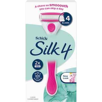 Schick Silk 4 Razor Handle + 2 Blades each