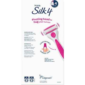 Schick Silk 4 Razor Handle + 2 Blades each