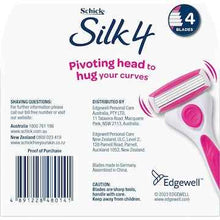 Schick Razor Blades Quattro For Women Cartridges 4 pack