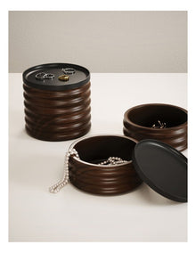 Tesora Wood Storage Box in Brown