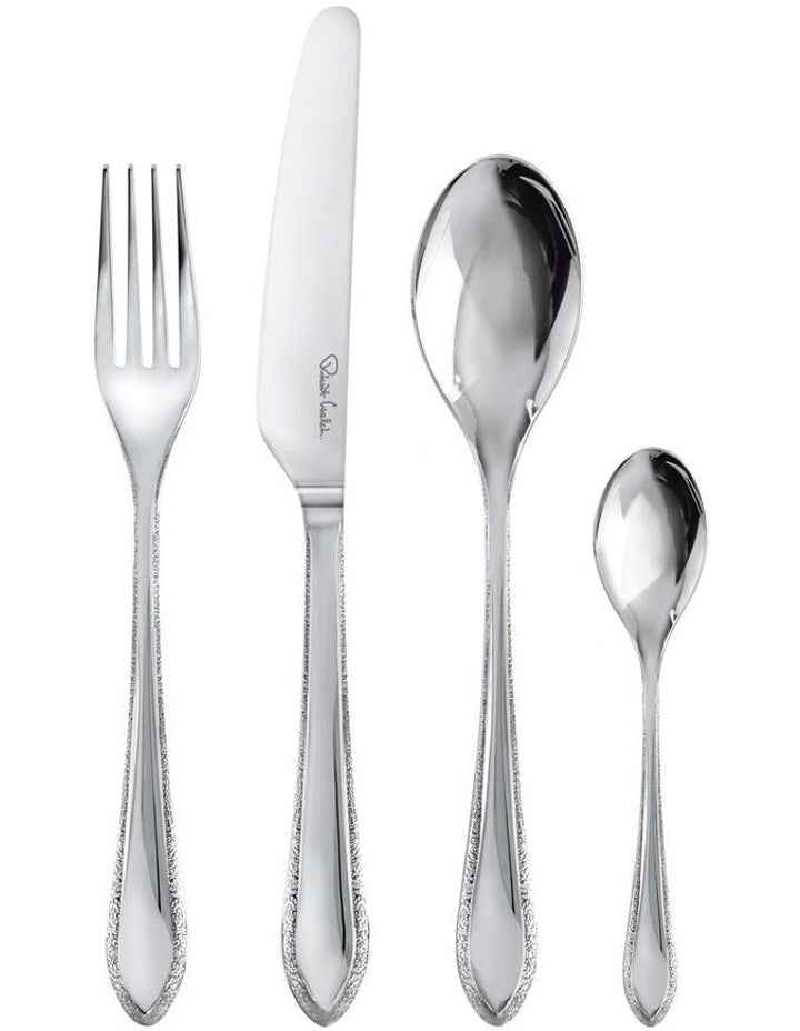 Kemble Texture Cutlery Set 24 Piece in Silver
