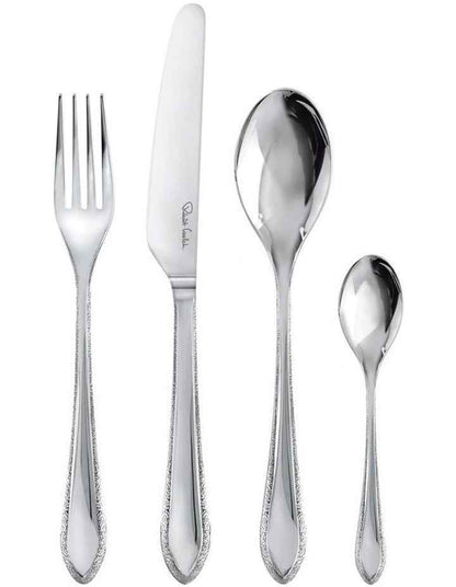 Kemble Texture Cutlery Set 24 Piece in Silver