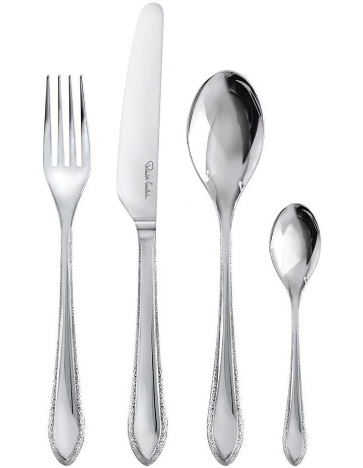 Kemble Texture Cutlery Set 24 Piece in Silver