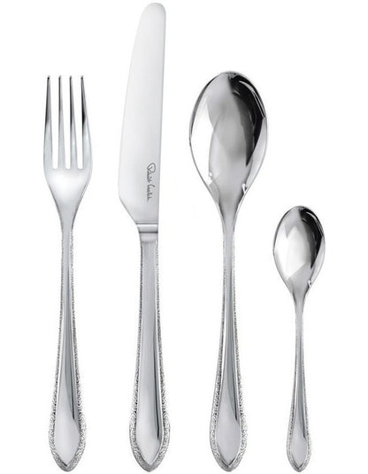 Kemble Texture Cutlery Set 24 Piece in Silver