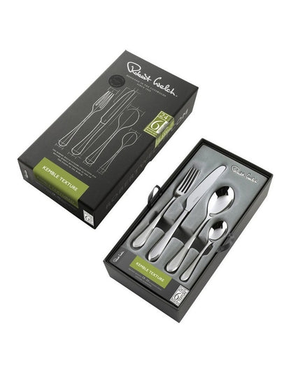 Kemble Texture Cutlery Set 24 Piece in Silver