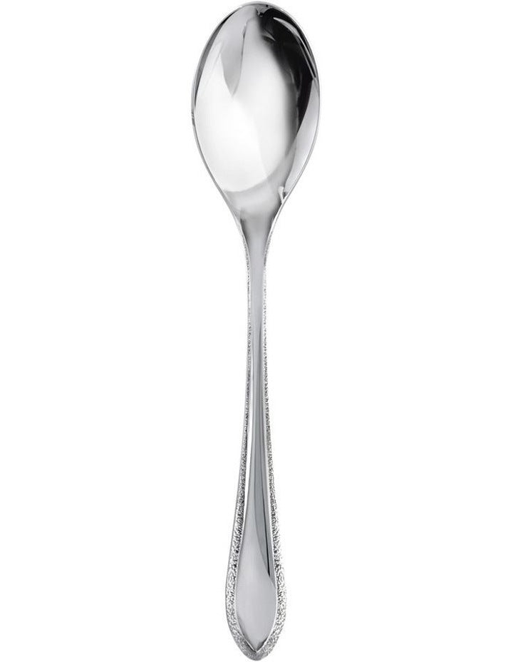 Kemble Texture Dessert Spoon in Silver