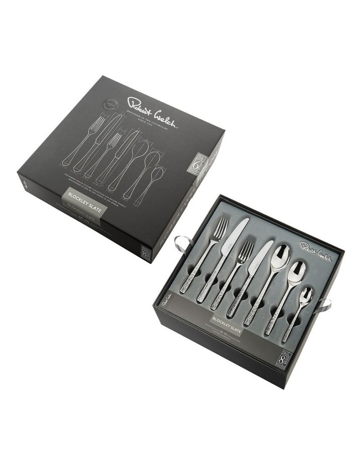 Blockley Slate Cutlery Set 56 Piece Gift Boxed in Silver