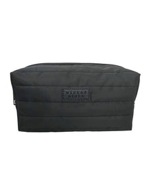 Quilted Rectangular Beauty Bag in Black
