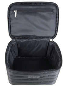 Quilted Small Vanity Case in Black