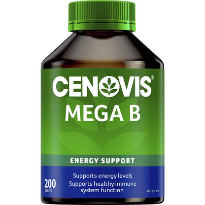 Cenovis Mega Vitamin b Tablets With b3 b6 b12 + Biotin For Energy 200 Pack