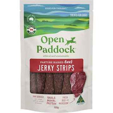 Open Paddock Beef Jerky Strips Dog Treats 100g