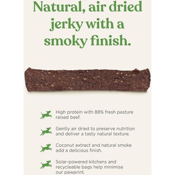 Open Paddock Beef Jerky Strips Dog Treats 100g