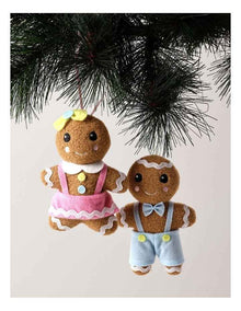 Candyland Christmas Assorted Plush Gingerbread Ornament 9cm in Multi