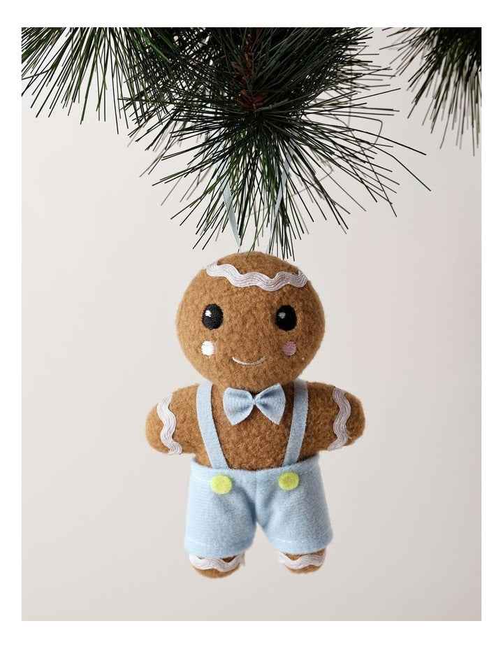 Candyland Christmas Assorted Plush Gingerbread Ornament 9cm in Multi