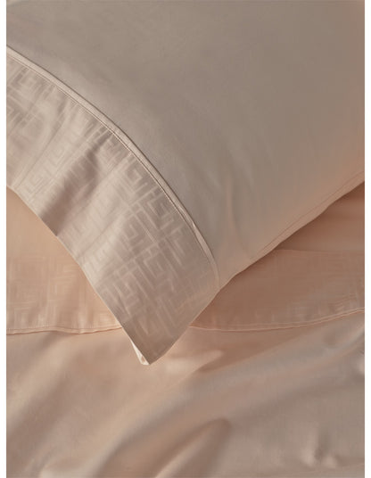 JACQUARD QUEEN BED SHEET SET BLUSH