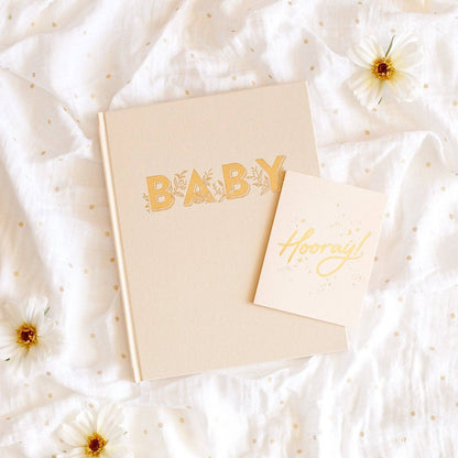 Fox & Fallow Baby Book Buttermilk Baby Journal Keepsake Memory Book (Hardcover)