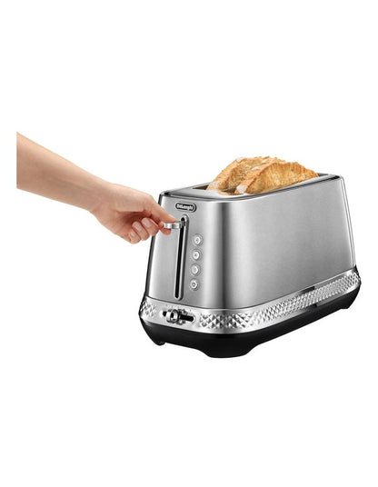 Diadema Long Slot Toaster in Platinum CTV3003M
