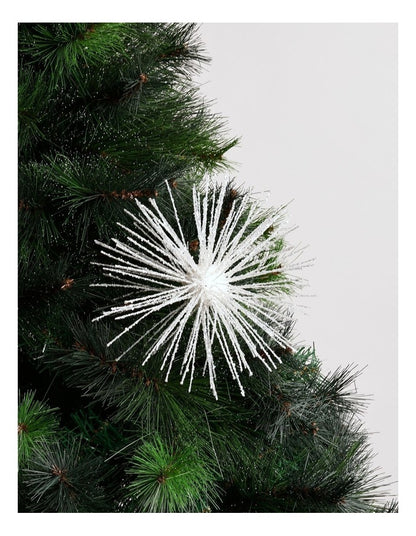 Nostalgia Christmas Plastic Starbust Pick 50cm in Silver